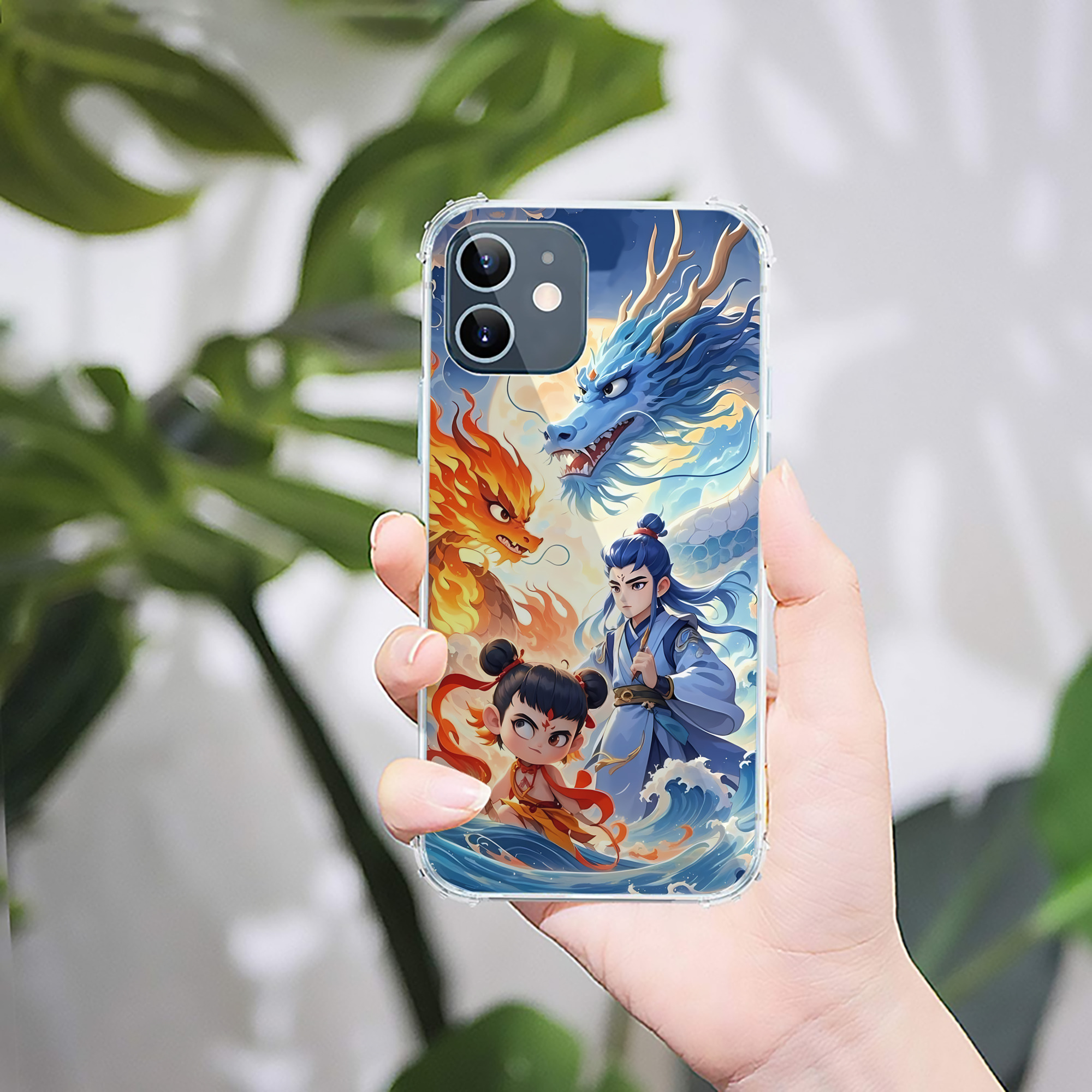 （画像用） Ne Zha 2 ナタ 魔童の大暴れ 【iPhone 12シリーズ対応】透明スマホケース（クリアソフトケース）